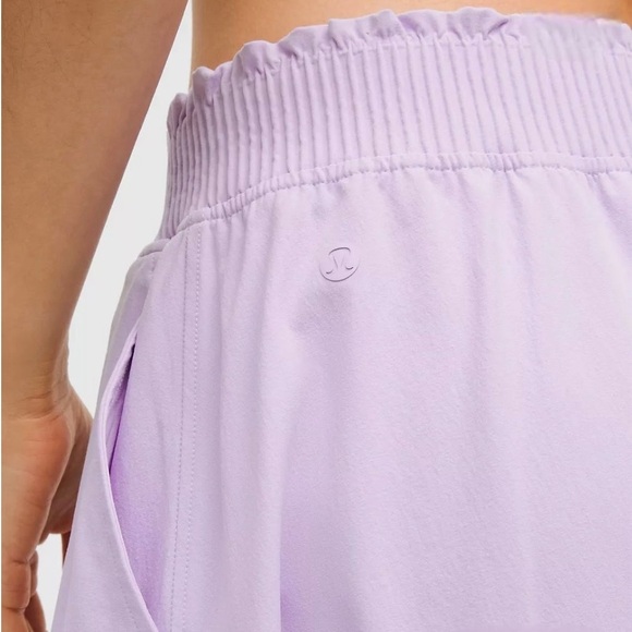 Lululemon Lavender Frost Stretch Woven Ruffle-Waist Midi Skirt Size XL NWT - Picture 12 of 13